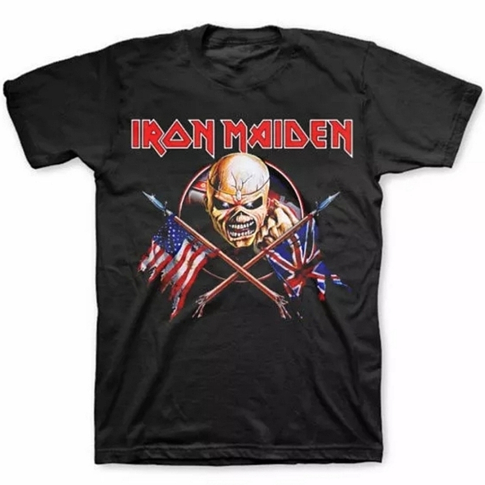 Iron Maiden Crossed Flags Size Medium Shirt